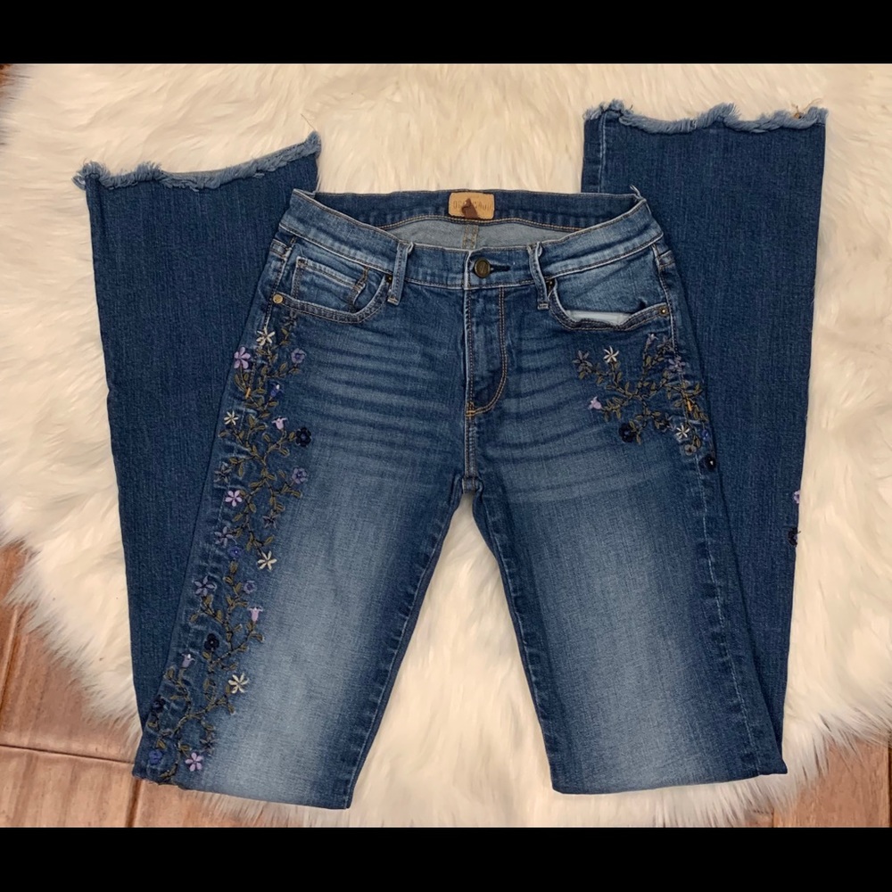 Driftwood embroidered jeans